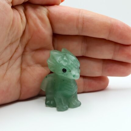 Dragón mineral de aventurina verde pieza única