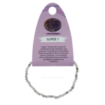 Pulsera Facetada Super 7 natural de 3 mm