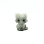 Gatito de Labradorita tallado en mineral natural