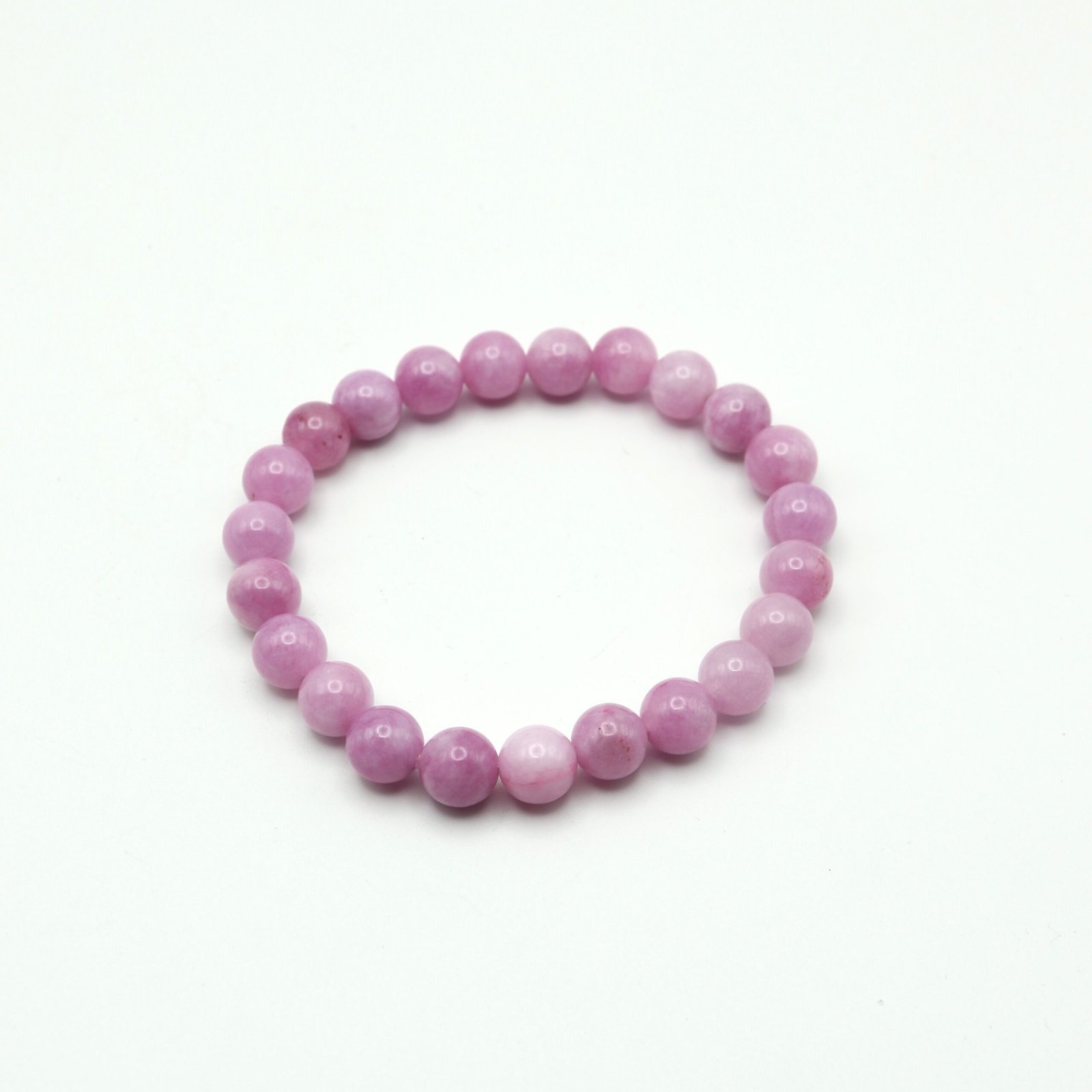 KUNZITA AAA_2 Pulsera de Kunzita elástica con cuentas de 6 mm