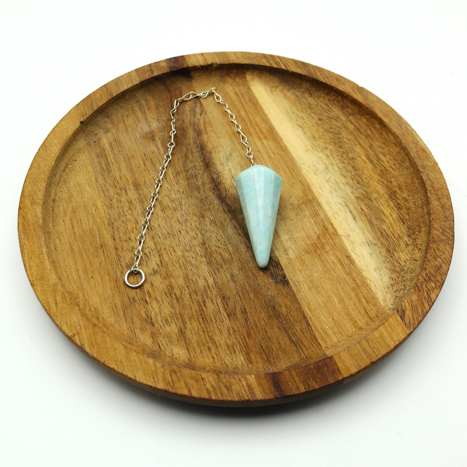 PENDULO AMAZONITA Péndulo de Amazonita elaborado en mineral natural