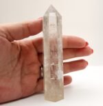 Punta de cuarzo cristal para meditación e intenciones