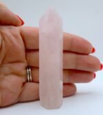 Punta de cuarzo rosa natural Trece Elementos